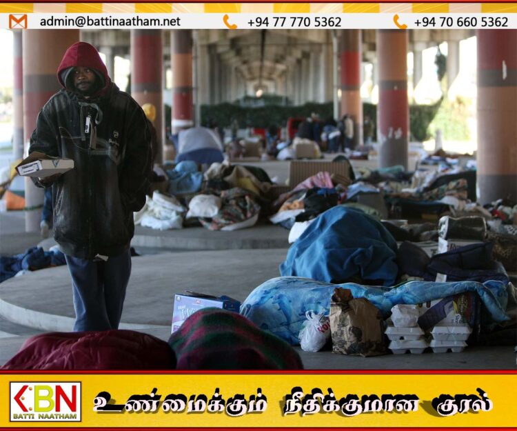 அமெரிக்காவில் வீடற்றோர் வெளியேற மறுத்தால் சிறை என ட்ரம்ப் அறிவிப்பு