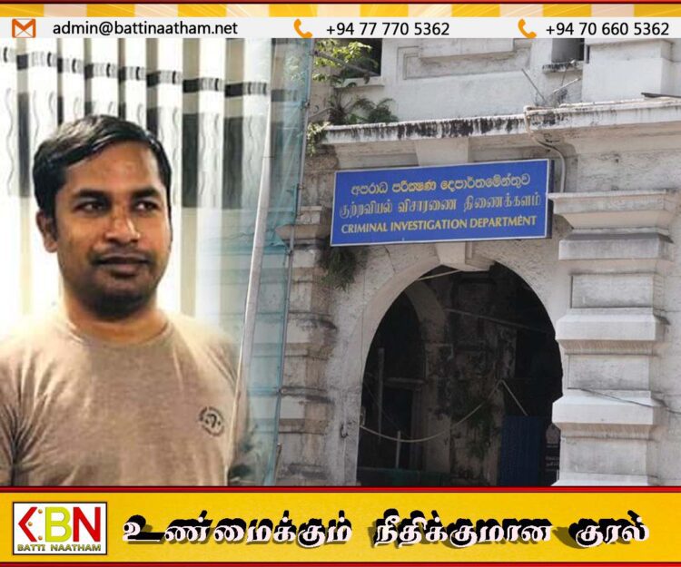 இனிய பாரதியின் சகாவான பாலசுந்தரம் விசாரணையின் பின்னர் விடுவிக்கப்பட்டார்