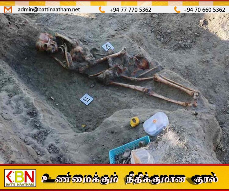 செம்மணியில் கட்டியணைத்தவாறு இரு எலும்பு கூட்டு தொகுதிகள் அடையாளம்