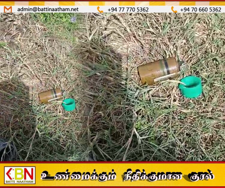 சம்மாந்துறையில் வெடிக்காத நிலையில் புதிய கைக்குண்டு மீட்பு