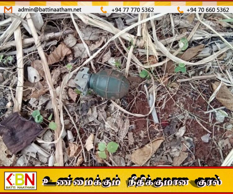 சுன்னாகம் பொலிஸ் பிரிவில் உள்ள தனியார் காணியில் கைக்குண்டு