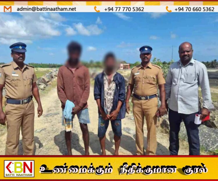 படகு மூலம் இந்திய எல்லைக்குள் நுழைந்த யாழ் இளைஞர்கள் கைது