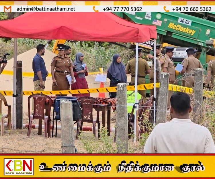 யுத்தத்திற்குப் பிந்தைய ஏழாவது மனித புதைகுழி என சந்தேகம்; சம்பூரில் எலும்புகள் கண்டுபிடிப்பு