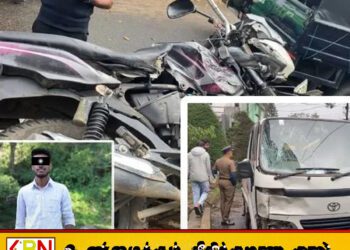 நுவரெலியாவில் மோட்டார் சைக்கிள் மீது லொறி மோதியதில் இளைஞன் உயிரிழப்பு