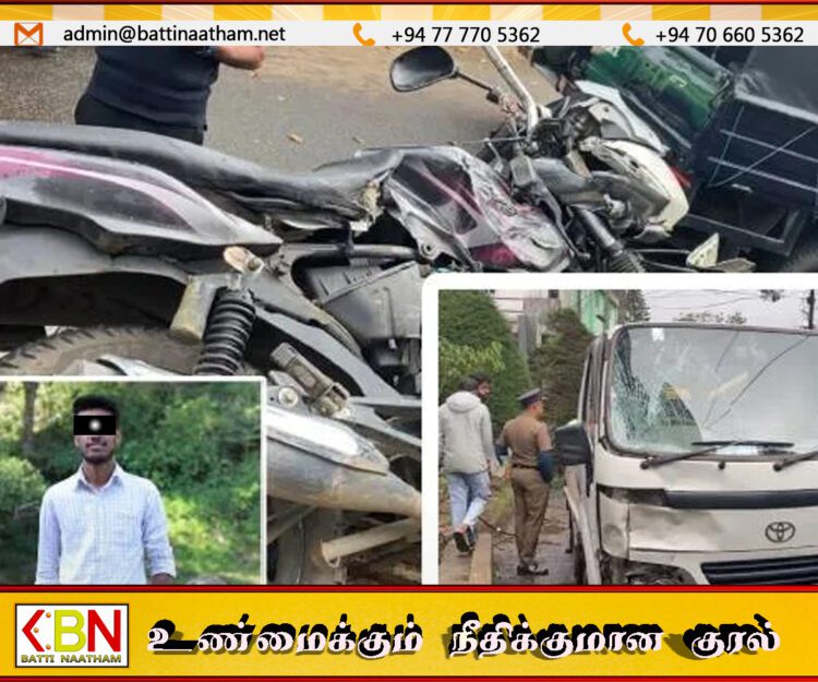 நுவரெலியாவில் மோட்டார் சைக்கிள் மீது லொறி மோதியதில் இளைஞன் உயிரிழப்பு