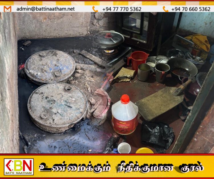 மன்னாரில் சுகாதார சீர்கேட்டுடன் இயங்கிய உணவகத்திற்கு சீல்