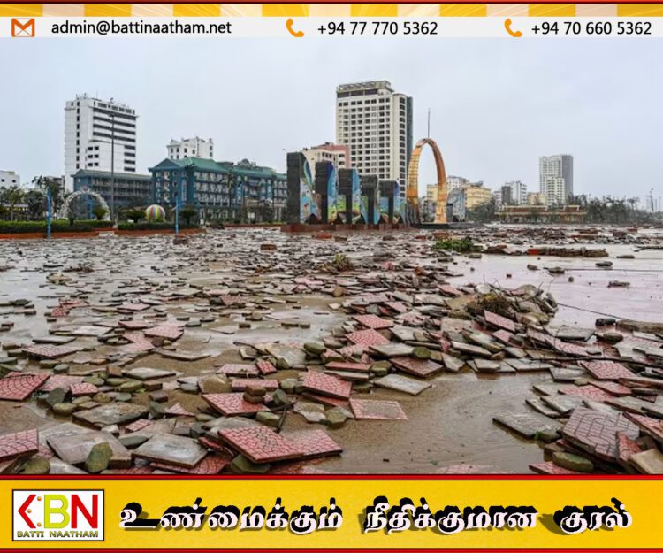 வியட்நாமை புரட்டிப்போட்ட புயல்; பலர் மாயம் – இலட்சக்கணக்கான மக்கள் வெளியேற்றம்