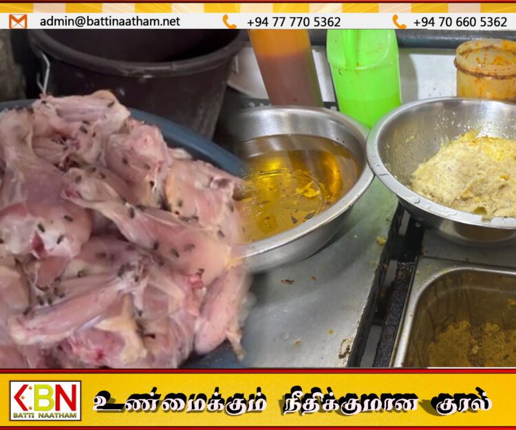 மன்னாரில் சுகாதார சீர்கேடுகளுடன் இயங்கிய உணவகம் மீது சட்டநடவடிக்கை