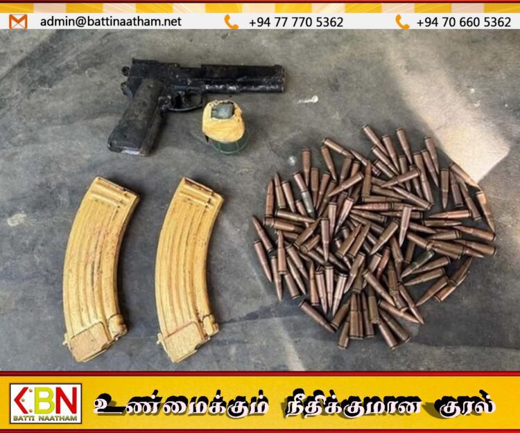 சம்பத் மனம்பேரிக்கு சொந்தமானவை என சந்தேகிக்கப்படும் ஆயுதங்கள் மீட்பு