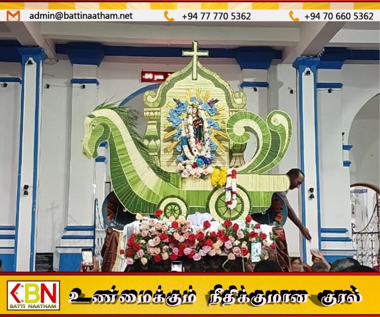 ஆயித்தியமலை சதாசகாய அன்னை ஆலயத்தை நோக்கிய திருப்பாத யாத்திரை; 12,000க்கும் மேற்பட்ட பக்தர்கள் பங்கேற்பு