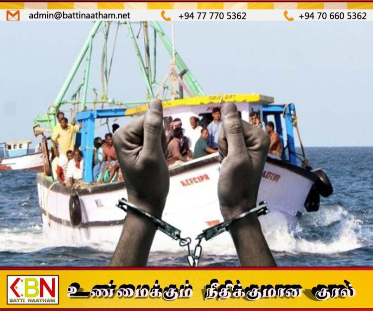 நெடுந்தீவு அருகே அத்துமீறி மீன்பிடித்த குற்றச்சாட்டில் 12 இந்திய மீனவர்கள் கைது