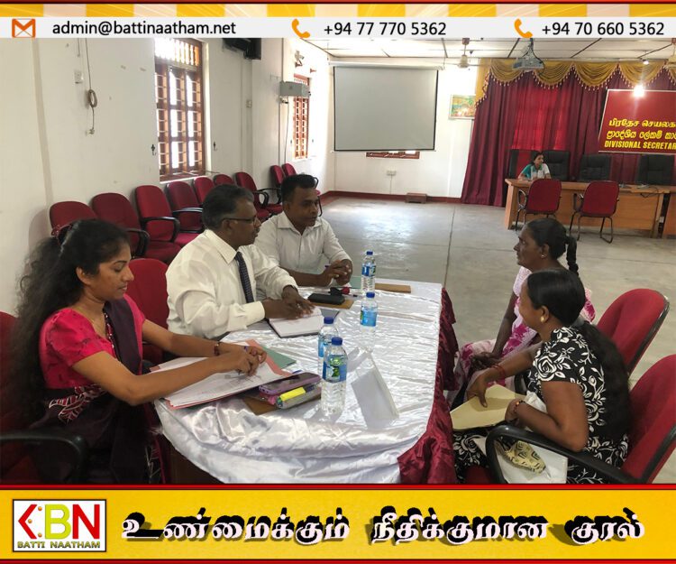 காணாமற்போனோர் குடும்பங்களின் முறைப்பாடுகள் குறித்து மட்டக்களப்பில் விசாரணைகள்