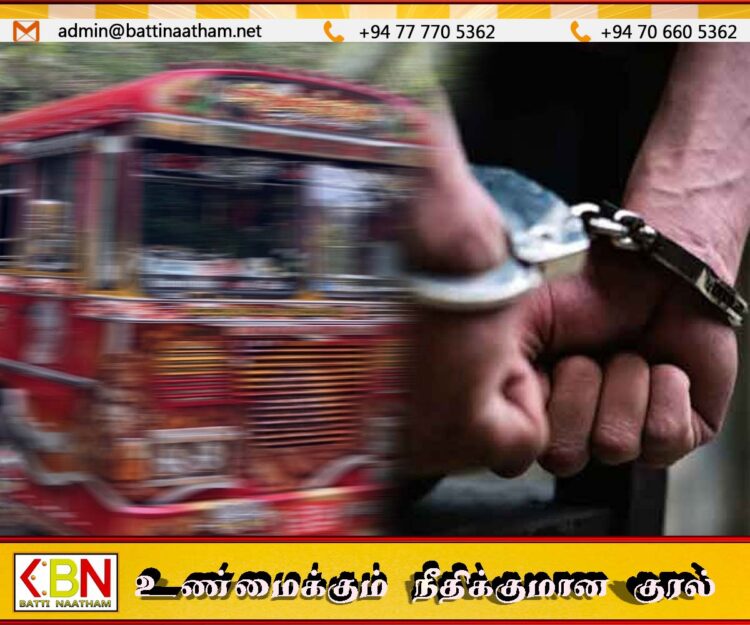 கஞ்சா போதையில் பஸ்ஸை செலுத்திச் சென்ற சாரதி கைது