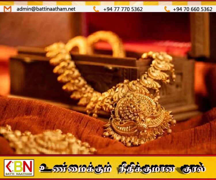 24 கரட் தங்க பவுண் ஒன்றின் விலை 3 இலட்சத்தை எட்டியது