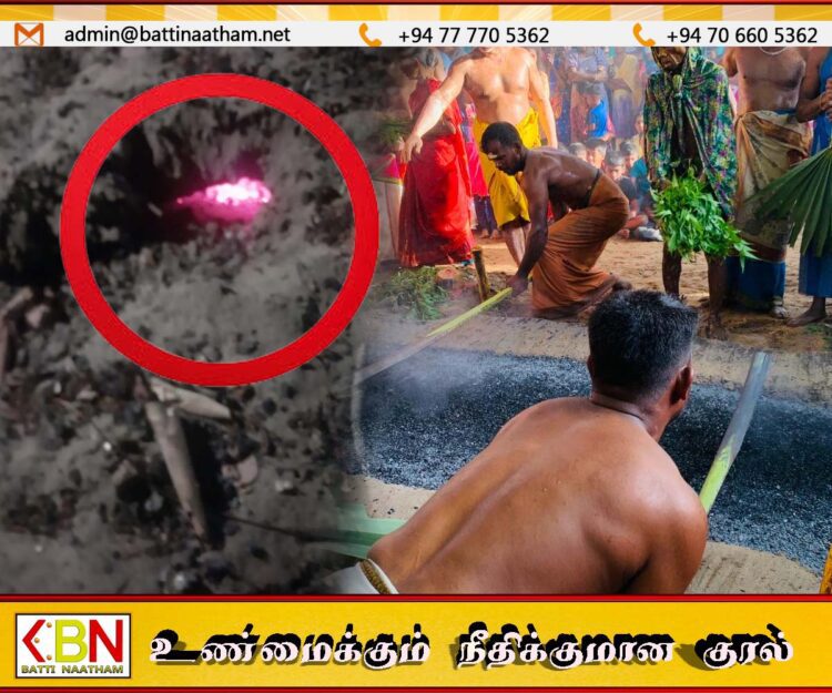 கிண்ணையடி மாரியம்மன் ஆலயத்தில் அதிசயம்; பார்வையிட குவிந்த மக்கள்
