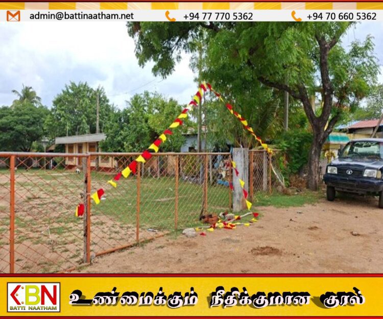 திருகோணமலையில் திலீபனின் நினைவுப்படத்தை அகற்றிய பொலிஸார்