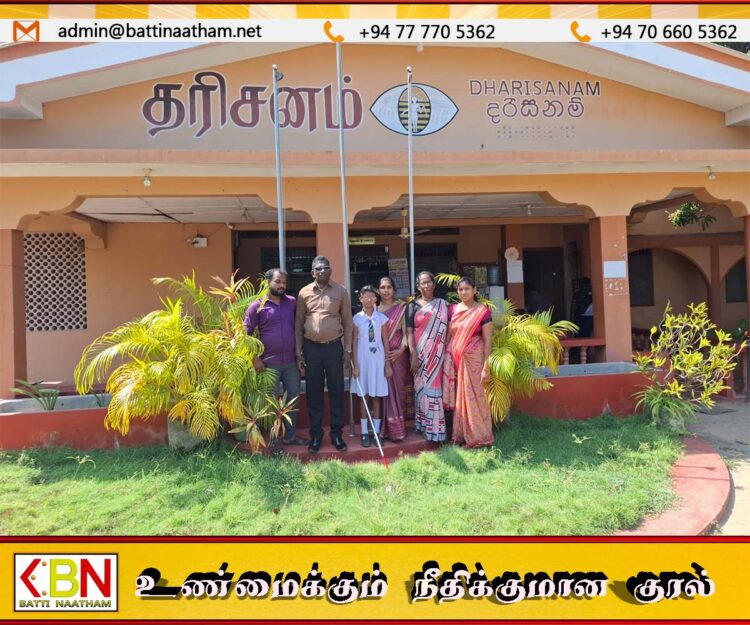 தரிசனம் விழிப்புலனற்றோர் பாடசாலை மாணவி ரவிச்சந்திரன் ஜெனிபர் புலமை பரிசில் பரீட்சையில் சித்தி