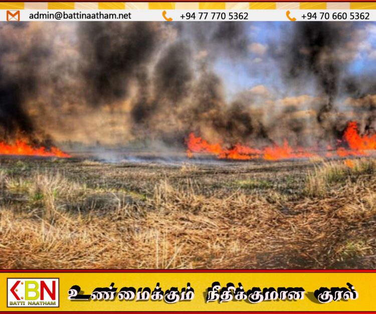 வயலில் வைக்கோலுக்கு தீவைத்த நபர் அதில் சிக்கி உயிரிழப்பு!
