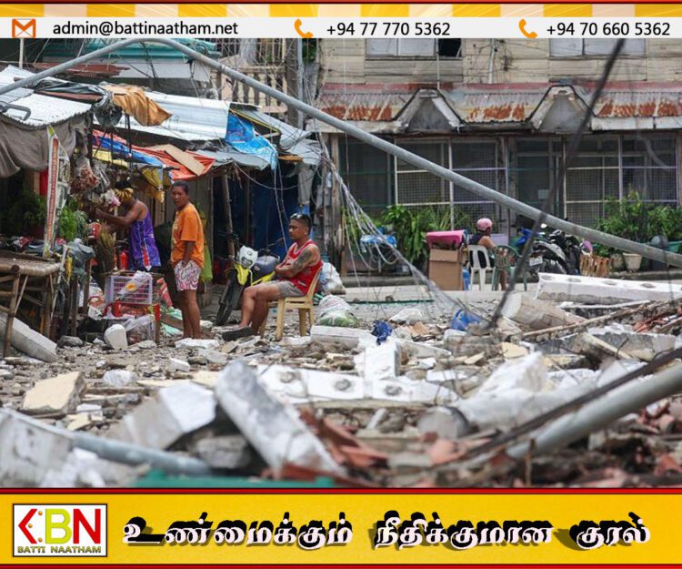 மத்திய பிலிப்பைன்ஸில் 6.9 ரிச்டர் அளவில் நிலநடுக்கம்; உயிரிழந்தோர் எண்ணிக்கை 69 ஆக உயர்வு