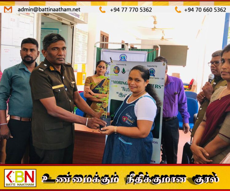 செங்கலடியில் கர்ப்பிணி தாய்களின் போசாக்கு திறனை மேம்படுத்துவதற்கு ஆரையம்பதியில் முருங்கை மரக்கன்றுகள் வழங்கிவைப்பு