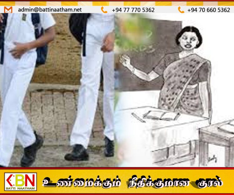மொனராகலையில் பாடசாலை ஆசிரியரை தாக்கிய மாணவன்