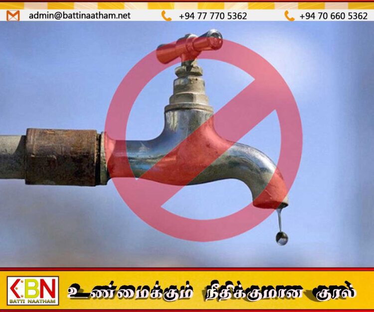 காலி மாவட்ட பல பகுதிகளில் 30 மணி நேர நீர் விநியோகத் தடை