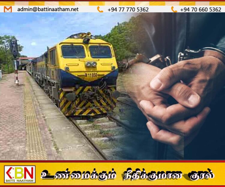 மதுபோதையில் கடமையிலிருந்த யாழ்தேவி ரயிலின் தலைமை கட்டுப்பாட்டாளர் கைது