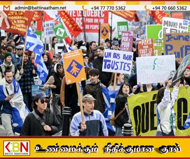 கனடாவில் மக்கள் தனிநாடு கோரி போராட்டம் முன்னெடுப்பு