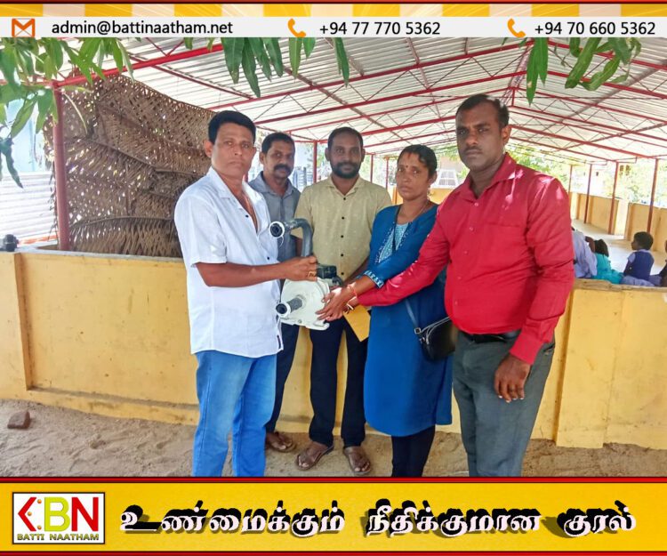 சித்தாண்டி பாடசாலை அதிபரின் கோரிக்கைக்கு இணங்க பெற்றுக்கொடுக்கப்பட்ட நீர் வசதி