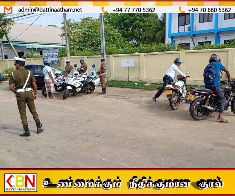 மட்டக்களப்பில் வாகன விபத்துகளைத் தவிர்க்கும் நோக்கில் விசேட பரிசோதனை நடவடிக்கை!