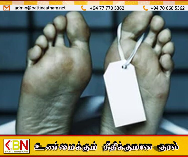 மட்டக்களப்பு குருக்கள்மடம் தென்னம் தோப்பில் ஆண் ஒருவரின் சடலம் மீட்பு