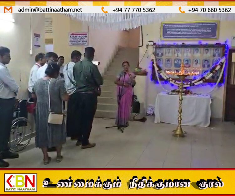யாழ் போதனா வைத்தியசாலையில் 1987 ஆம் ஆண்டு படுகொலையின் 38ஆம் ஆண்டு நினைவேந்தல் நிகழ்வு