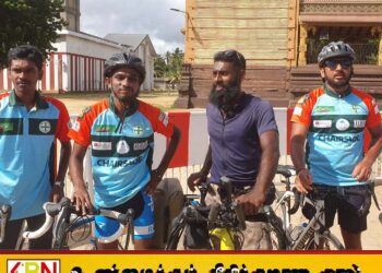 பிரான்சில் இருந்து இலங்கைக்கு துவிச்சக்கர வண்டி பயணம் மேற்கொண்ட யாழ் இளைஞன்