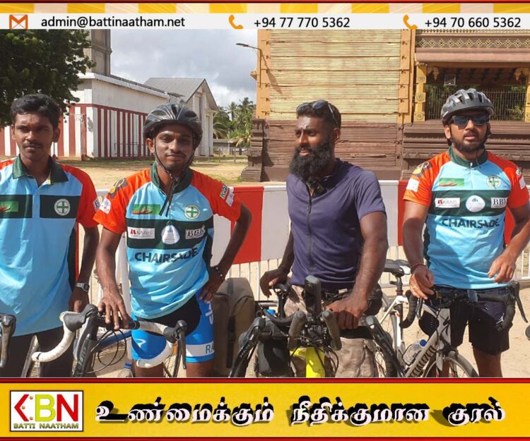 பிரான்சில் இருந்து இலங்கைக்கு துவிச்சக்கர வண்டி பயணம் மேற்கொண்ட யாழ் இளைஞன்