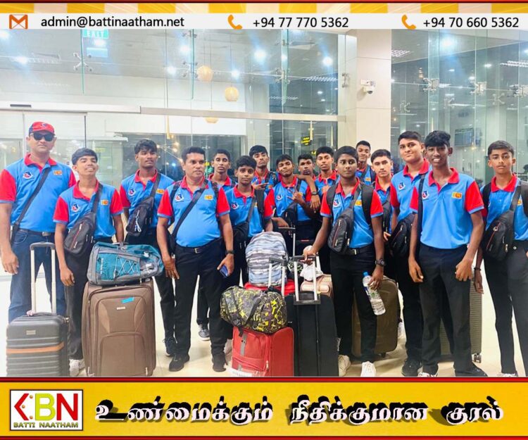 தாய்லாந்தில் நடைபெறவுள்ள சர்வதேச கூடைப்பந்தாட்ட போட்டிக்கு மட்டு சென் மைக்கல் கல்லூரி அணி புறப்பட்டது