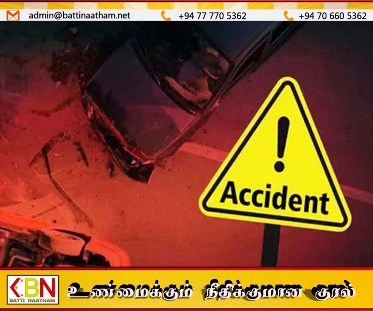 மட்டு வந்தாறுமூலையில் கடற்படையின் கனகர வாகனம் மோதிய விபத்தில் ஒருவர் படுகாயம்