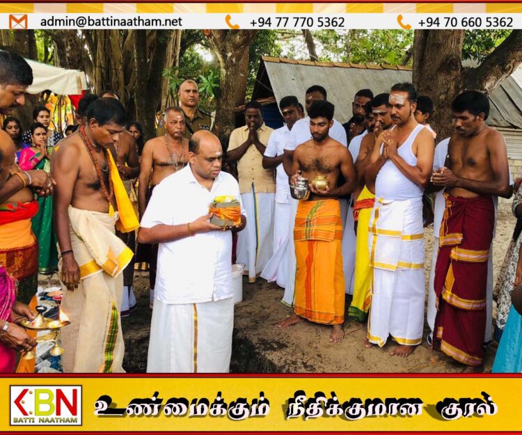 செங்கலடி ஐயங்கேணி வடபத்திரகாளி அம்மன் ஆலயத்திற்கான அடிக்கல் நடும் நிகழ்வு