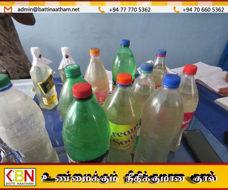 மட்டு கல்லடியில் இயங்கிவந்த கசிப்பு விற்பனை நிலையம் முற்றுகை