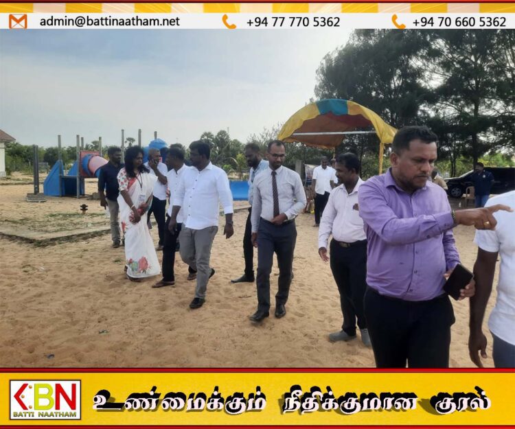ஆரையம்பதி கடற்கரையில் 100 கடற்கரை பூங்கா அமைக்கும் திட்டத்துக்கு அடிக்கல் நாட்டு விழா