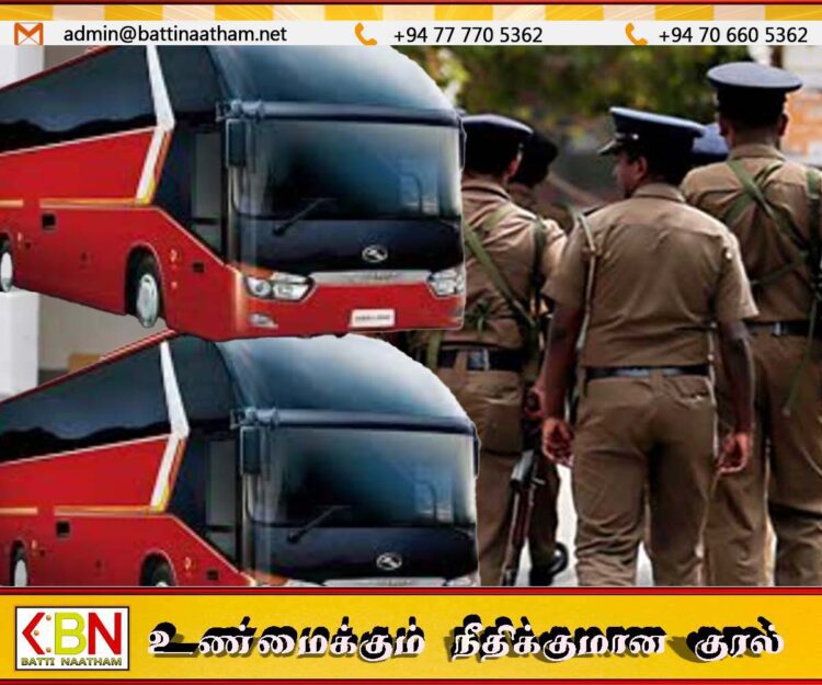 பெக்கோ சமனுக்கு சொந்தமான சொகுசு பேருந்துகள் பறிமுதல்