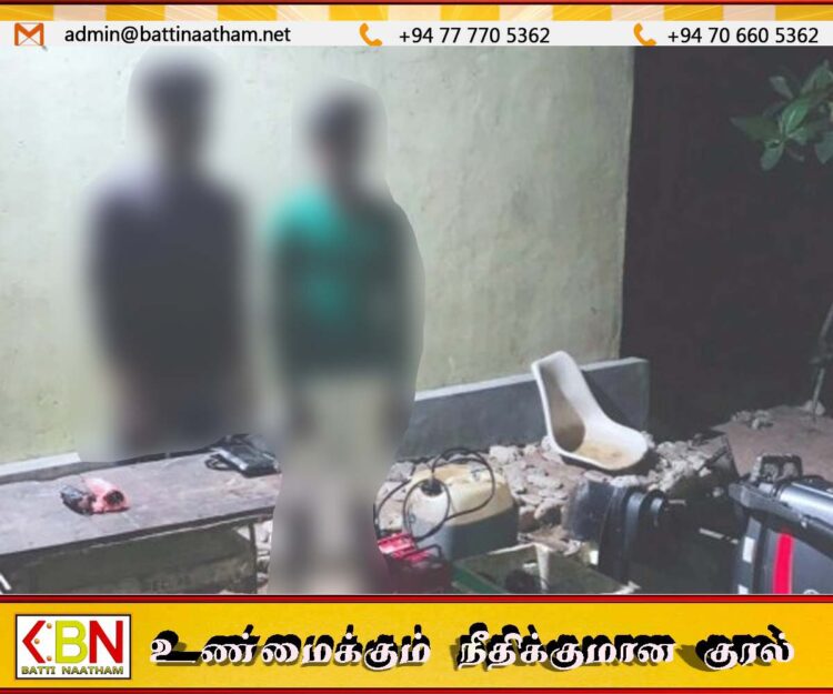 வெடி பொருட்களை பயன்படுத்தி மீன்பிடித்த இருவர் கைது