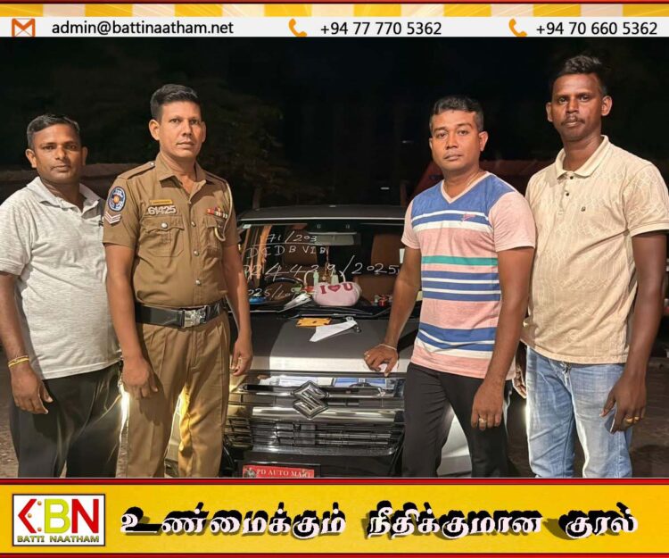 யாழ் பிரபல வர்த்தகரின் மகன் புதிய காரில் போதைப்பொருளுடன் கைது