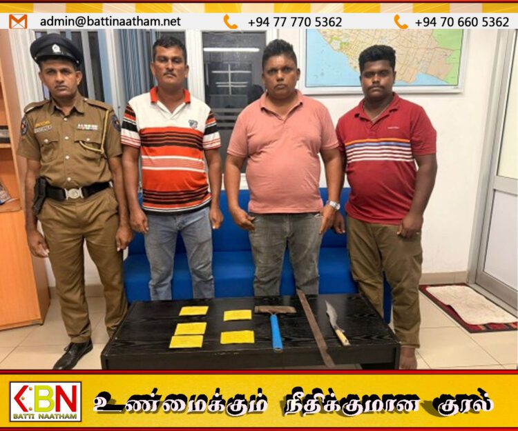 யாழில் கூரிய ஆயுதங்கள் மற்றும் போதைப்பொருளுடன் ஒன்பது பேர் கைது