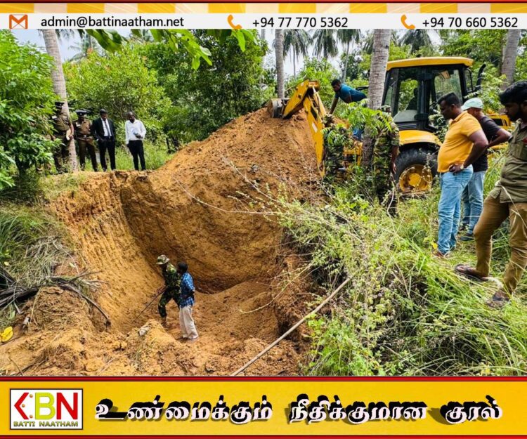 விடுதலை புலிகளின் ஆயுதங்களை தேடி மீண்டும் தமிழர் பகுதியில் அகழ்வு