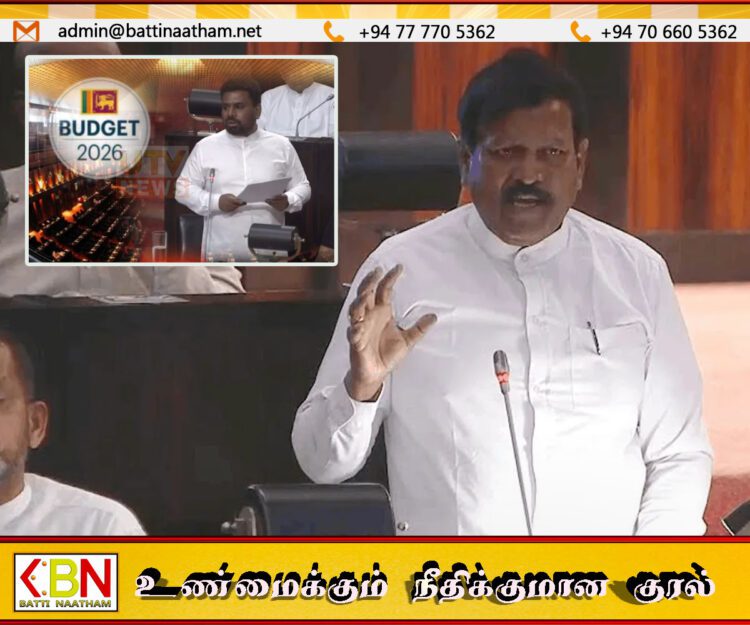 தமிழ் மக்களின் பிரச்சினைகள் குறித்த நம்பிக்கை தரும் கருத்துக்கள் வரவுசெலவுத்திட்ட உரையில் இல்லை; எம்.பி. துரைராசா ரவிகரன்