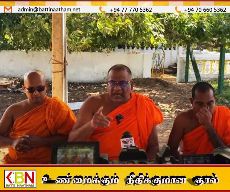 திருமலையில் புத்தர் சிலை வைக்கப்பட்டுள்ள இடம்போதாது; ஒரு ஏக்கருக்கும் அதிகமாக வேண்டும்; ஞானசார தேரர்