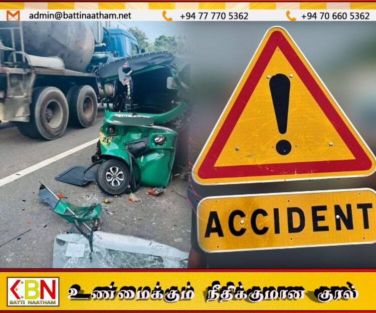 யாழில் பேருந்துடன் முச்சக்கரவண்டி மோதி விபத்து