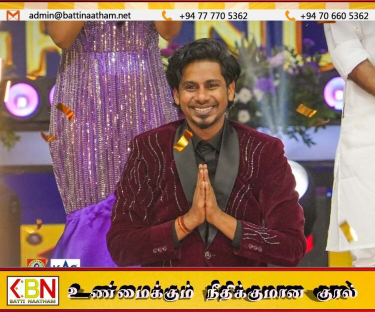 சீ தமிழ் சரிகமப நிகழ்ச்சியில் இலங்கையை சேர்ந்த சபேசனுக்கு இரண்டாமிடம்!