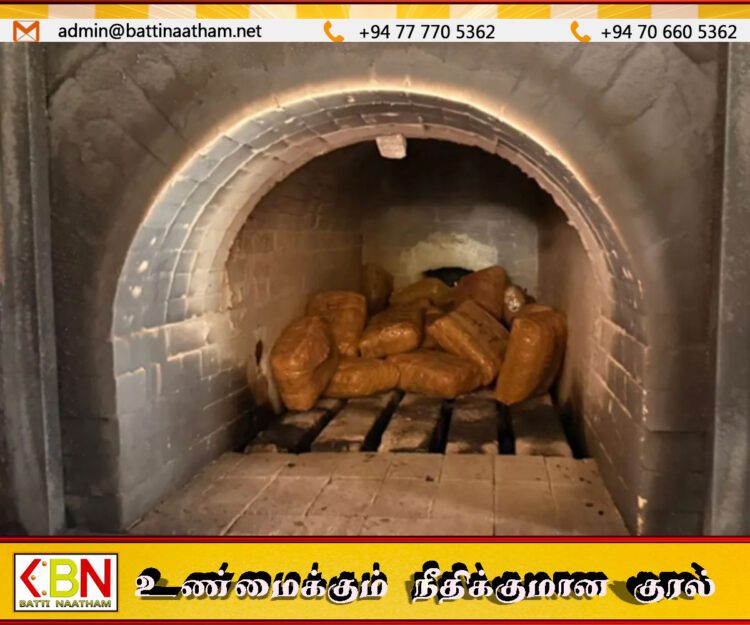 யாழில் தகன மேடையில் 950 கிலோ கஞ்சா தீயிட்டு அழிப்பு