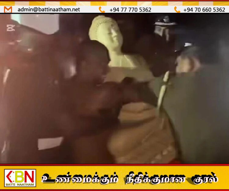 திருகோணமலை விகாரை சம்பவத்தை பதிவு செய்த ஊடகவியலாளர் மீது மர்ம நபர்கள் தாக்குதல்